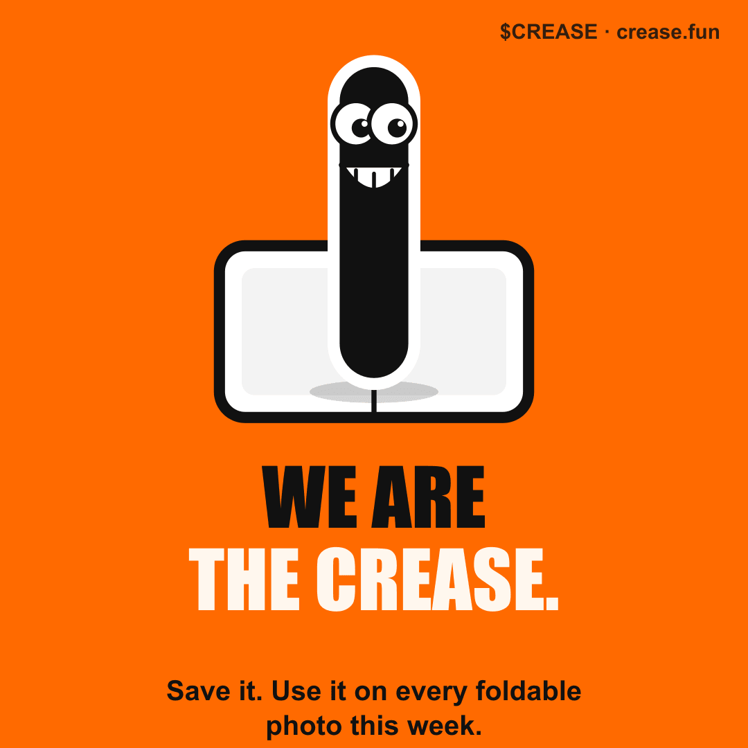 We are the crease. (sticker)