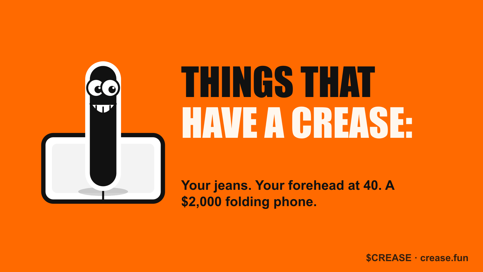 Things that have a crease.